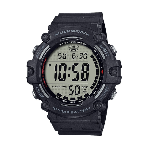 Casio Wide-Face Digital Watch with Resin Strap