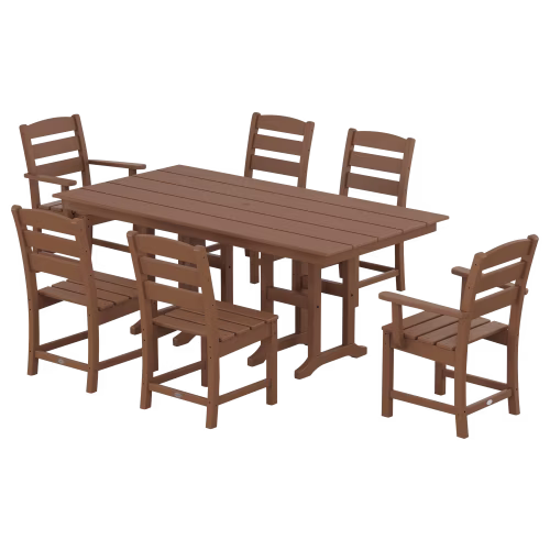 POLYWOOD Lakeside 7-Piece Farmhouse Dining Set