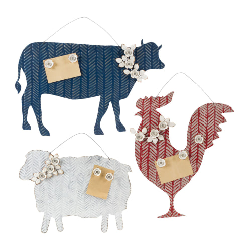 Melrose International Magnetic Farm-Animal Memo Boards Set of 3