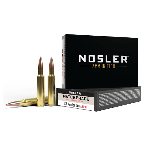 Nosler Match-Grade .33 Nosler 300 Grain Rifle Ammo