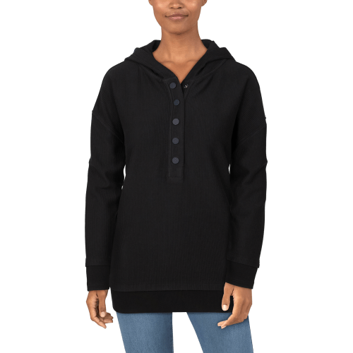 Natural Reflections Ribbed Pullover Hoodie for Ladies