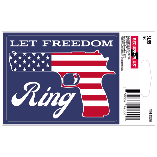 Secure-Plus Let Freedom Ring Sticker