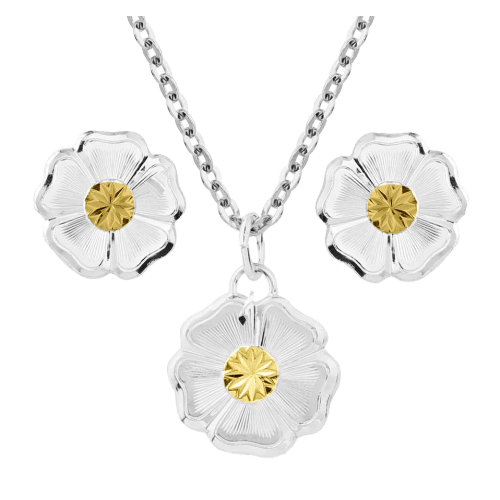 Montana Silversmiths Classic Flowers Jewelry Set