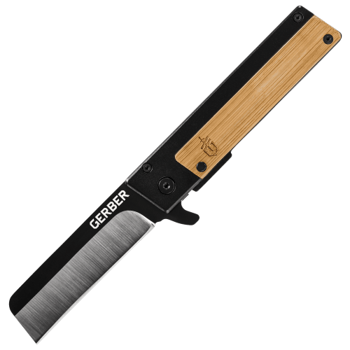 Gerber Quadrant Folding Knife with Bamboo Grip