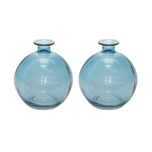 Melrose International Glass Bubble Vase Set of 2
