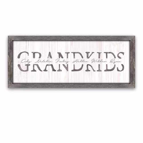 Scott Kennedy Personalized Grandkids Framed Canvas Wall Decor