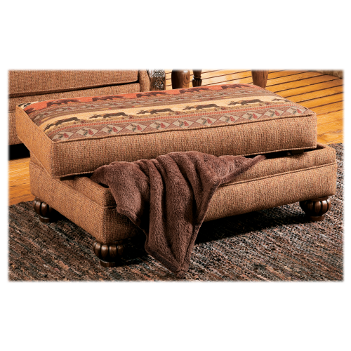Modern of Marshfield Pine Cone Lodge Ottoman