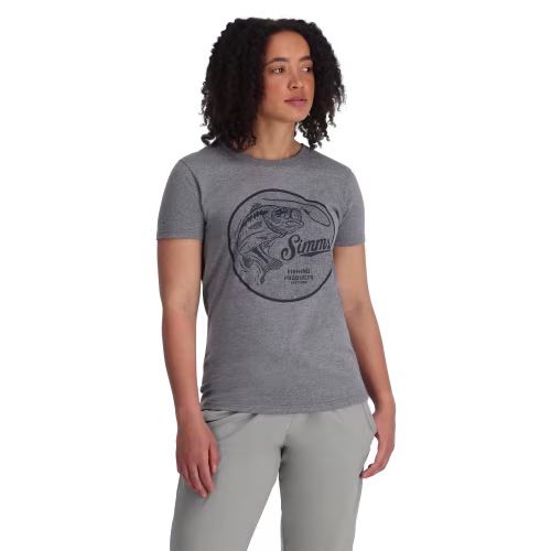 Simms Nostalgic Bass Logo Short-Sleeve T-Shirt for Ladies