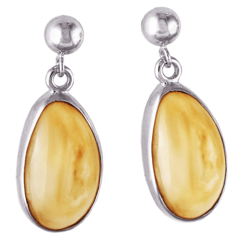 Frontier Collection Custom Sterling Silver Elk Ivory Earrings
