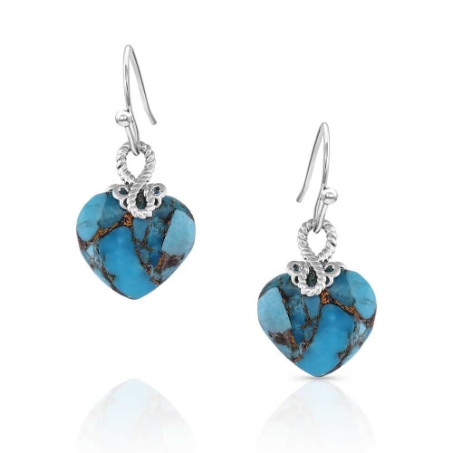 Montana Silversmiths Untamable Heart of Stone Wire Earrings