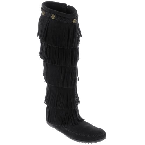 Minnetonka 5-Layer Fringe Boots for Ladies