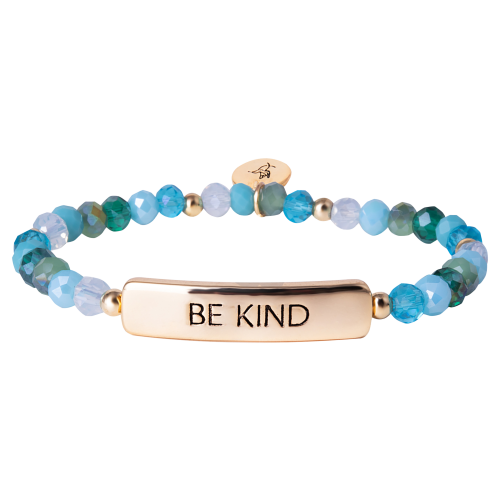 Amanda Blu Blu Sky Be Kind Glass Bead Stretch Bracelet