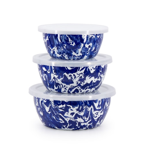Golden Rabbit Cobalt Swirl Nesting Bowls