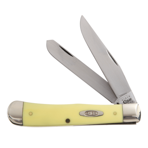 Case Yellow Handle Trapper Pocket Knife