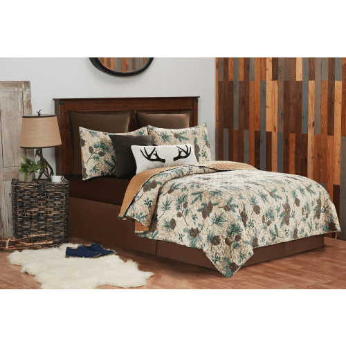 C&F Home Rustic Pinecone Bedding Collection Quilt Set