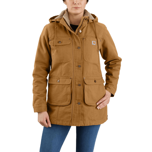 Carhartt Loose-Fit Weathered Washed Duck Coat for Ladies