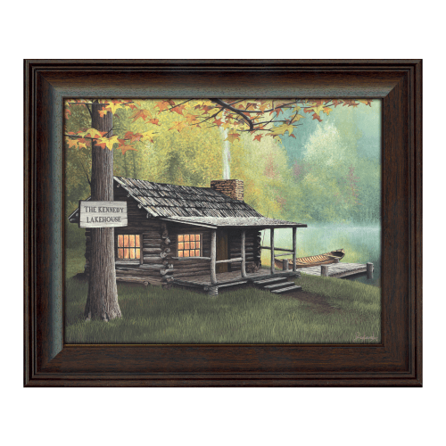 Cabin at the Lake Personalized Artwork by Scott Kennedy