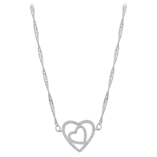 Montana Silversmiths Double Open Heart Split Necklace