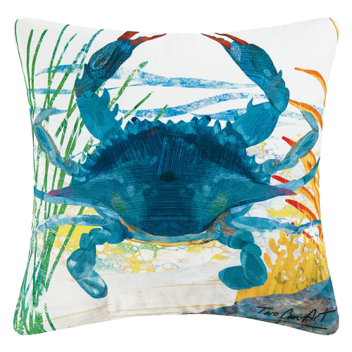 C&F Home Blue Crab Decorative Pillow