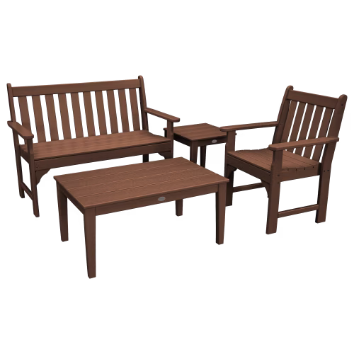 POLYWOOD Vineyard 4-Piece Bench Seating Set