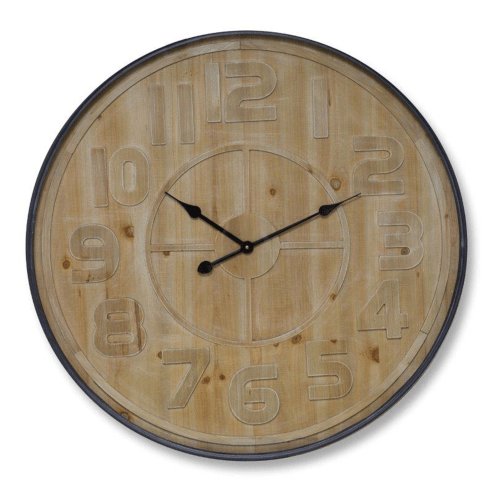 Melrose International Wood Wall Clock