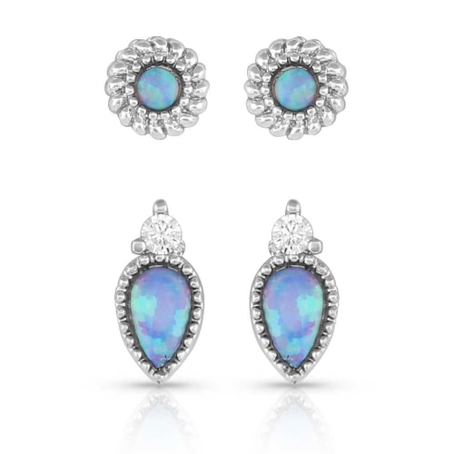 Montana Silversmiths Charming Duo Opal Post Earrings