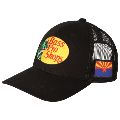 Bass Pro Shops Woodcut Logo and Arizona Flag Snapback Cap