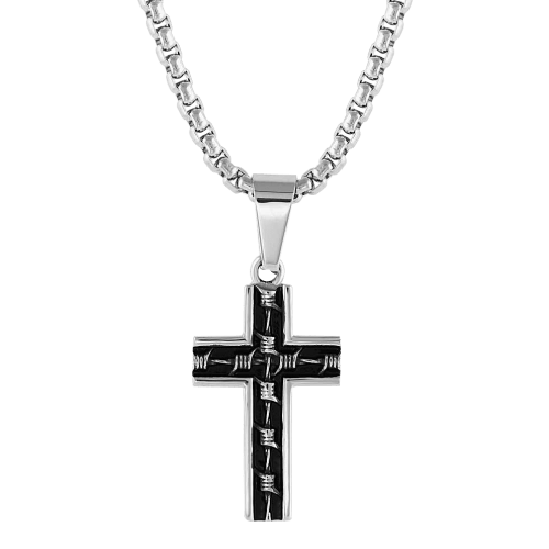 Montana Silversmiths Barbed Wire Cross Necklace