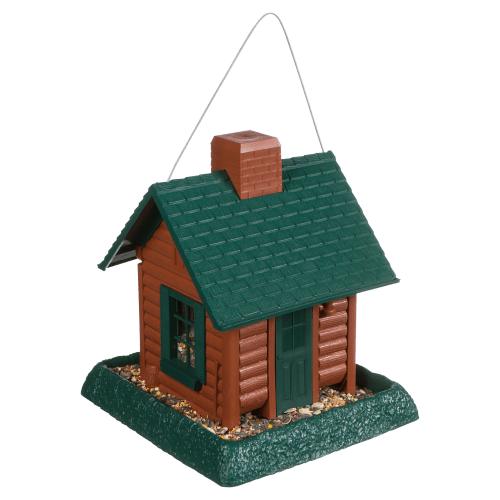 North States Village Collection Log Cabin Birdfeeder