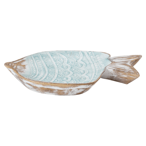 Melrose International Geometric Etched Fish Bowl
