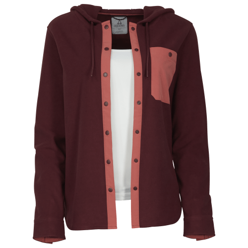 Ascend Yukon Microfleece Hooded Shirt Jacket for Ladies