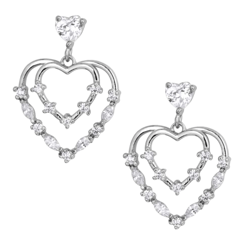 Montana Silversmiths Heart Grows Crystal Earrings