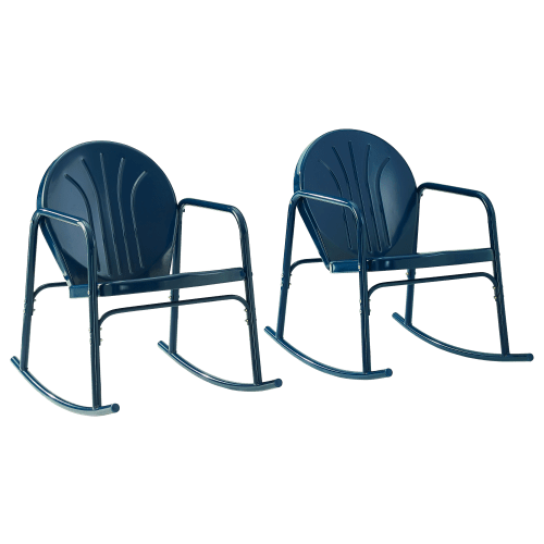Crosley Griffith Outdoor Metal Chairs 2-Piece Set