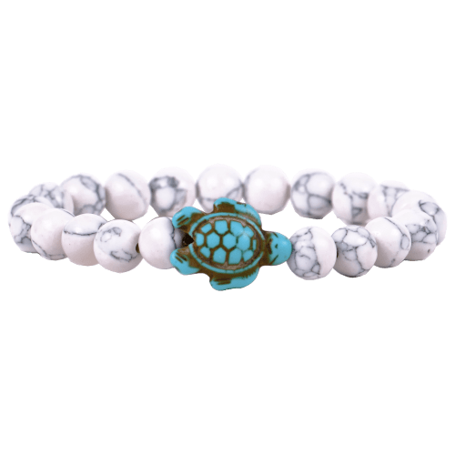 Fahlo Track-A-Turtle Howlite Bracelet