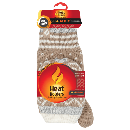 Heat Holders Vienna Fairisle Converter Mittens for Ladies