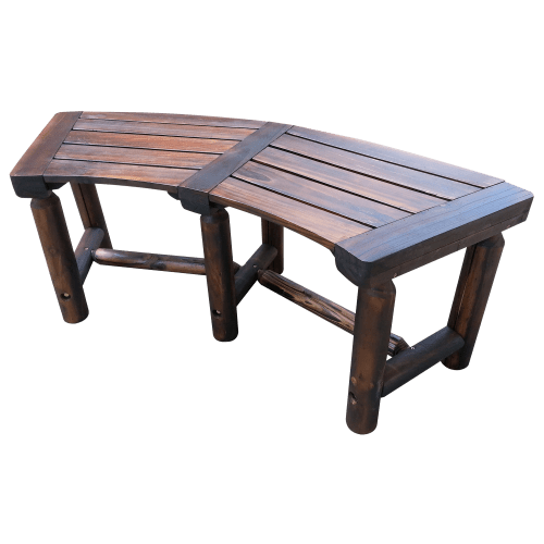 Leigh Country Char-Log Curved Bench
