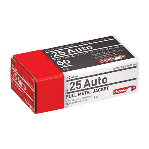 Aguila .25 Auto 50 Grain FMJ Handgun Ammo
