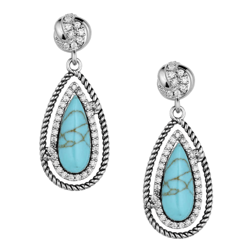 Montana Silversmiths Tied & True Turquoise Earrings
