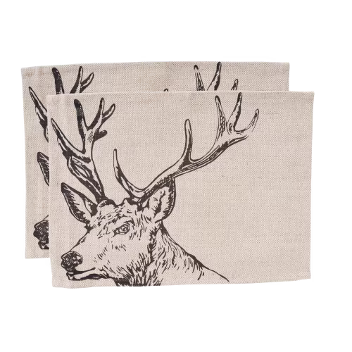 Selbrae House Stag Linen Place Mats Set of 2