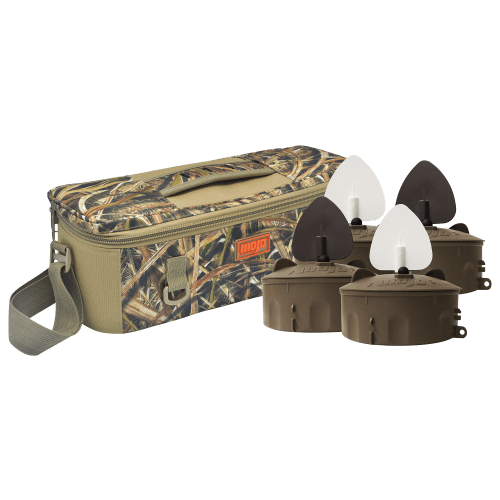 MOJO Outdoors Flock A Flicker 2 Duck Decoy 4-Pack with Decoy Bag