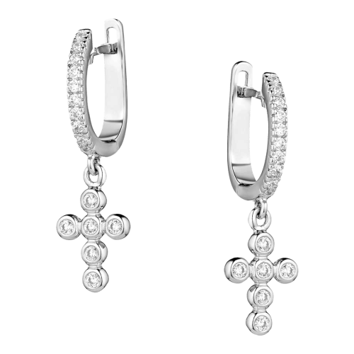 Montana Silversmiths Simple Belief Crystal Cross Earrings