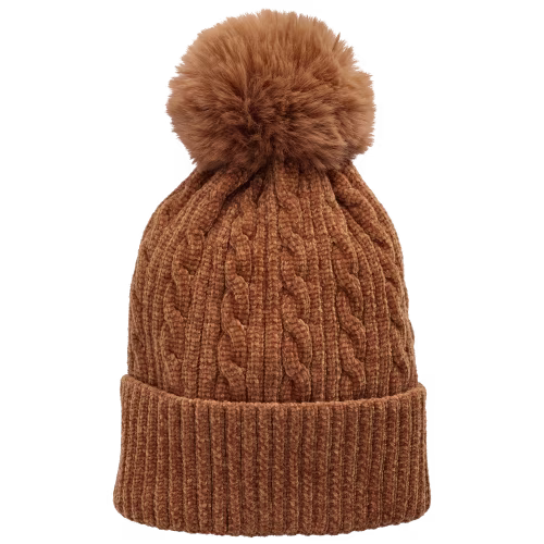 Quagga Pom Chenille Beanie for Ladies