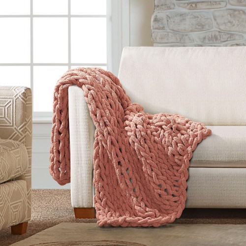 Donna Sharp Chenille Chunky Knit Throw