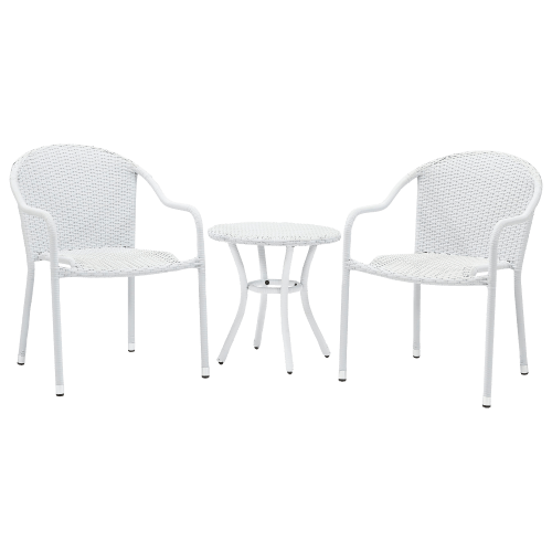 Crosley Palm Harbor 3-Piece Wicker Cafe Seating Set