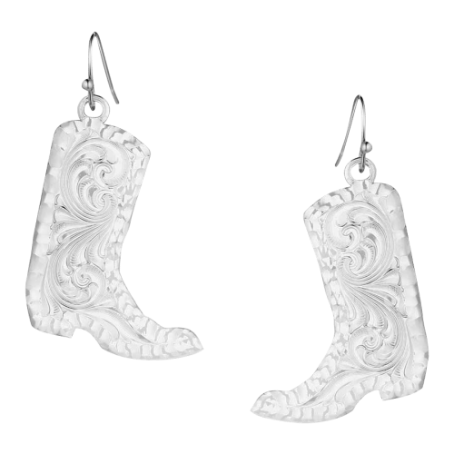 Montana Silversmiths Chiseled Boots Earrings