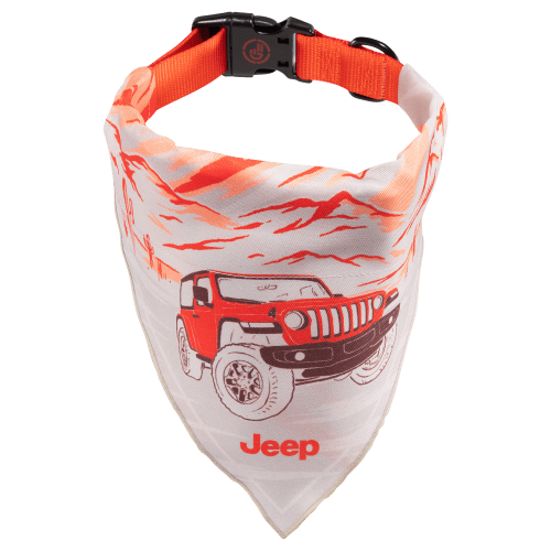Jeep Backroads Bandana Dog Collar