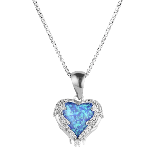 Montana Silversmiths Heart's Flame Opal Necklace