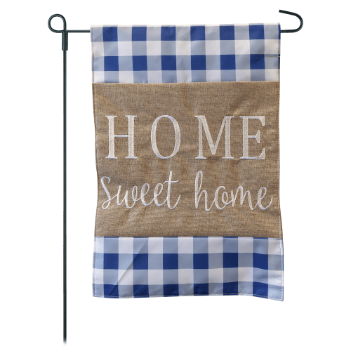 JEC Home Goods Home Sweet Home 2-Sided Burlap Garden Flag