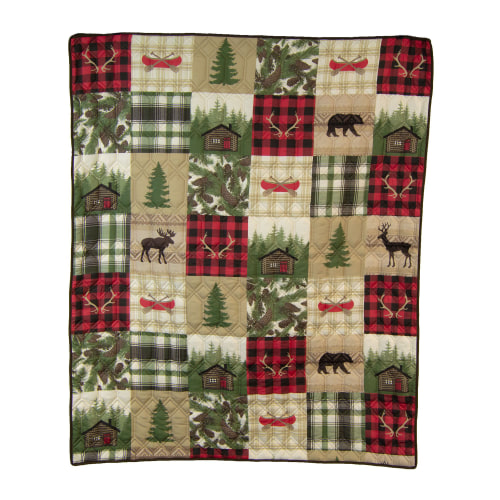 Donna Sharp Cedar Lodge Lightweight Quilted Throw Blanket