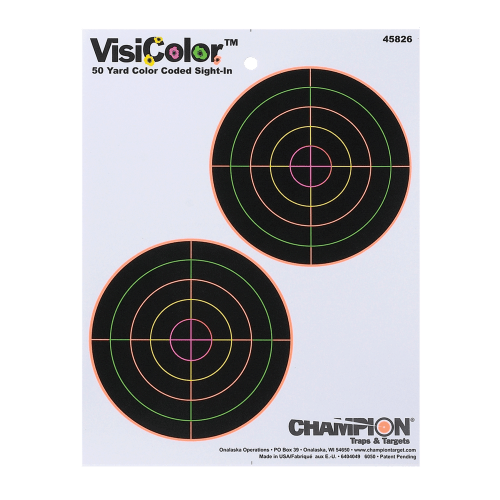 Champion VisiColor Double Bulls-Eye Shooting Target